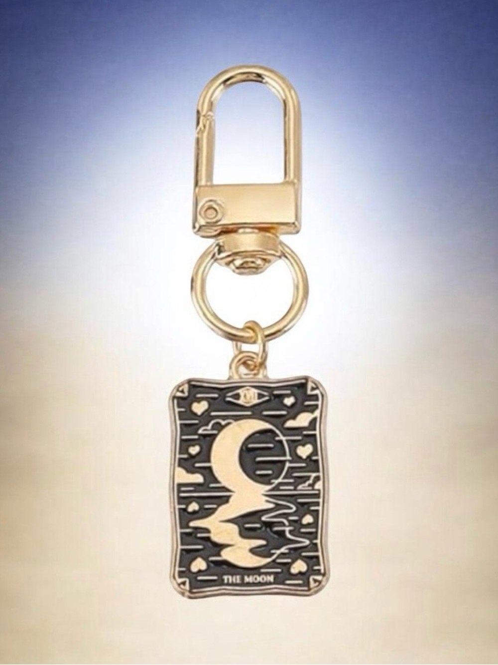 The Moon Tarot Keychain Charm
